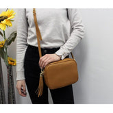 Alice - Borsa a Tracolla in Pelle con Frange